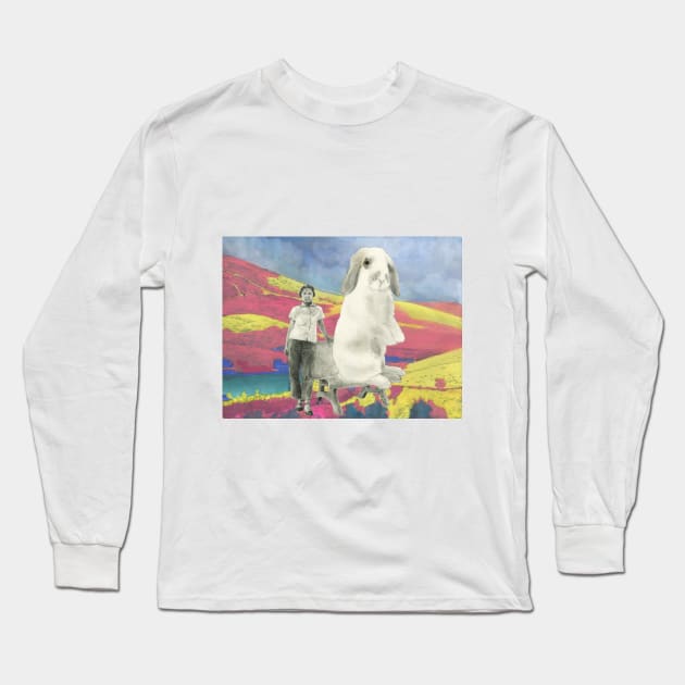 A Big Rabbit Long Sleeve T-Shirt by huabuwan1